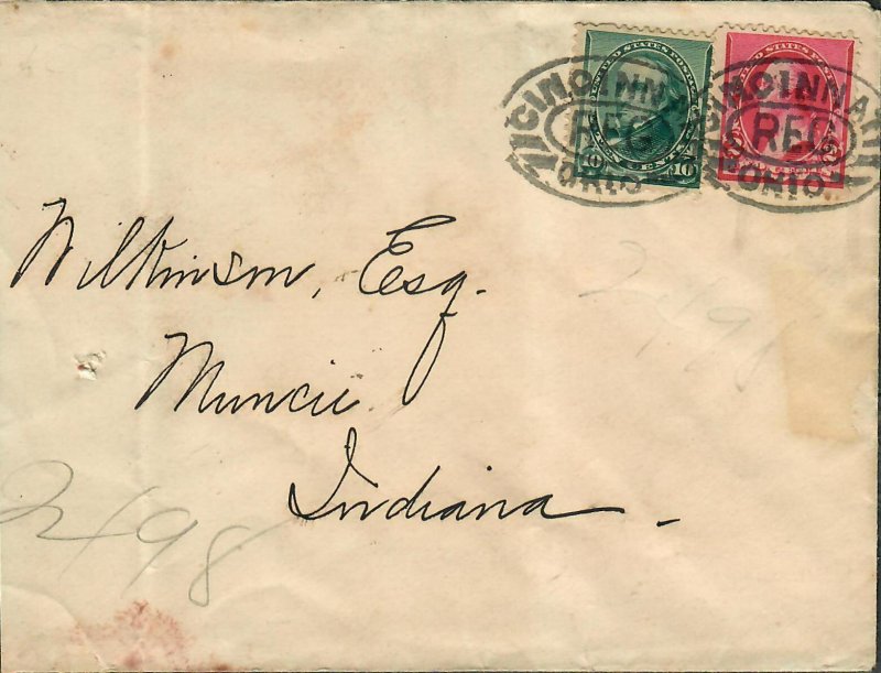 19th Century Cover Sc#220+226 Cincinnati Ohio 