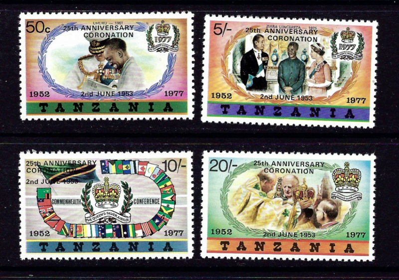 Tanzania 87-90 MNH 1977 QEII Silver Jubilee