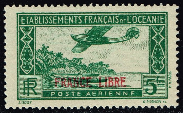 French Polynesia #C2 Seaplane in Flight; MNH (7.25) (4Stars)