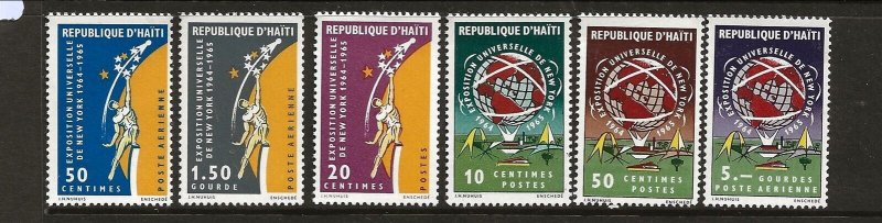 Haiti Sc 521-23, C233-5 NH SET of 1965 - Unisphere, NY World's Fair 