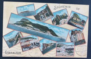 1918 Gibraltar Souvenir Picture Postcard Cover To Goteborg Sweden