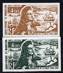 St Pierre & Miquelon 1972 Revaluation 4f La Salle, Ma...