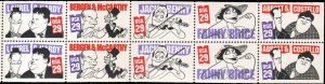 1991 Comedians by Hirschfeld Booklet Pane Of 10 29c Stamps, Sc#2562-2566, MNH