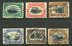 USA 1901 Pan American Expo Scott #294-299 Complete Set VFU L699