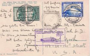Germany C38 -  Zeppelin On Cologne Cathedral Post Card  #02 GERMC38