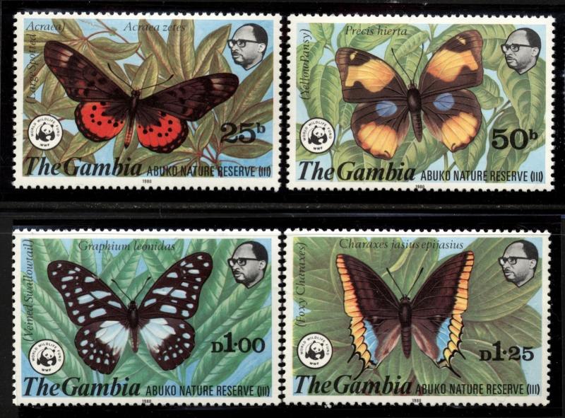 Gambia Scott 404-407 Abuko Nature Reserve Butterflies $102.50