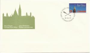 1977 Canada FDC Sc 740 - Parliamentary Conference - Peace Tower