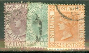 IO: Straits Settlements 40-1, 43-57, 41a, 54a used CV $245; scan shows only a...