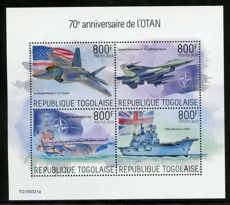 TOGO 2019  70th ANNIVERSARY OF NATO  SHEET MINT NH