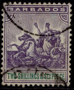 BARBADOS EDVII SG144, 2s 6d violet & green, FINE USED. Cat £150.