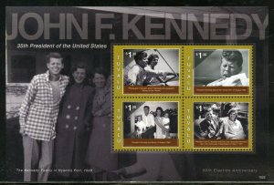 TUVALU 50th ELECTION  ANNIVERSARY OF JOHN F. KENNEDY SHEET III  MINT NH