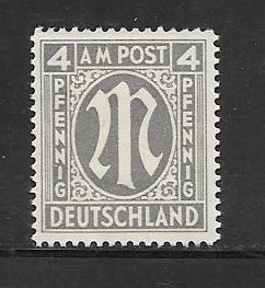 Germany #3N3B MH Single A.M.G Issue.