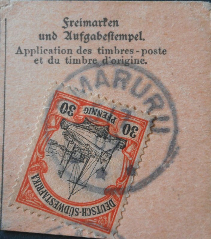 German South West Africa 1901 Thirty Pfennig with OMARURU postmark