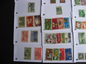 Switerland older stamps assembled in sales cards with better,worth checking out