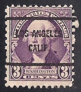 720 3 cents Washington, Deep Violet  Precancel Stamp used AVG