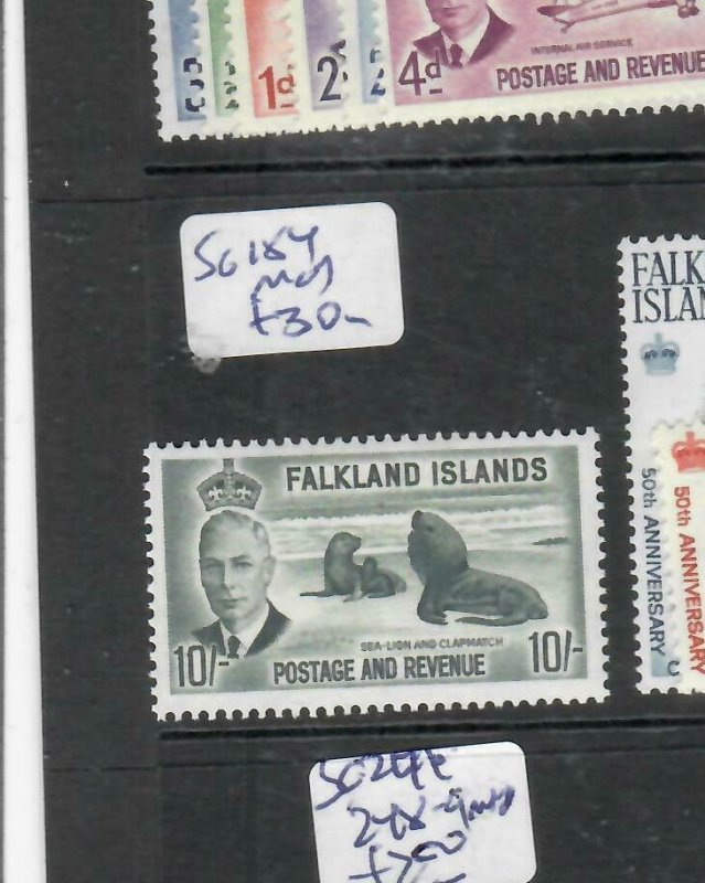 FALKLAND ISLANDS  (P1912BB)  KGVI   SEAL  10/-    SG 184     MOG