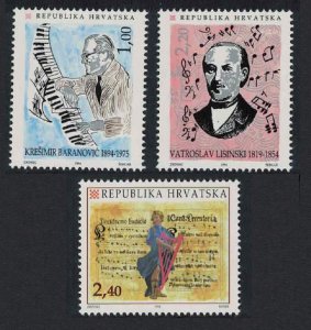Croatia Musical Anniversaries 3v 1994 MNH SG#287-289