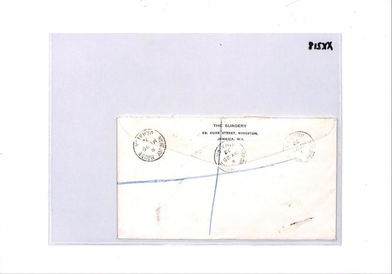 XX218 1972 JAMAICA Kingston Mercury House REGISTERED GB Devon Airmail Cover 