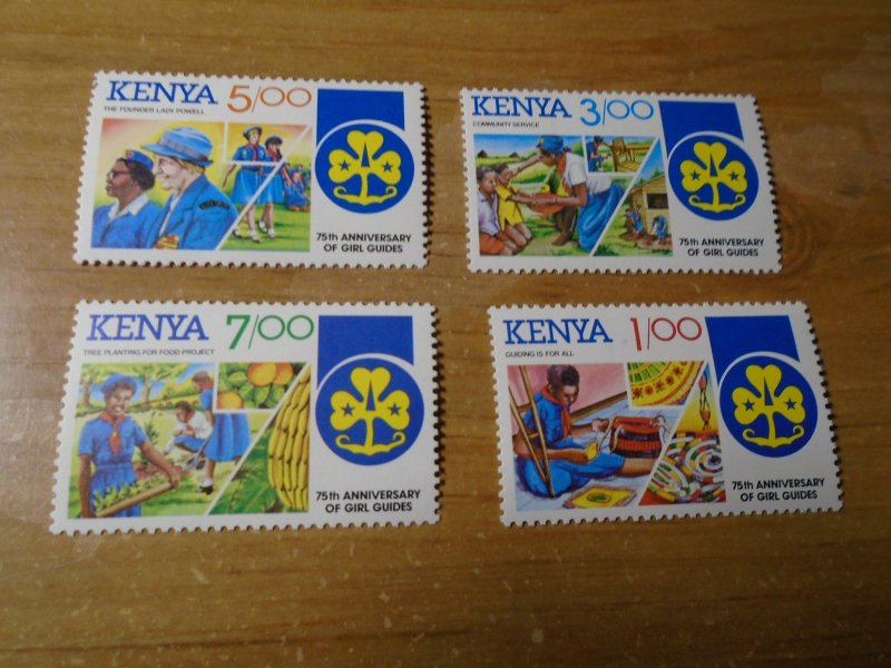 Kenya  #  329-32  MNH    Scouting