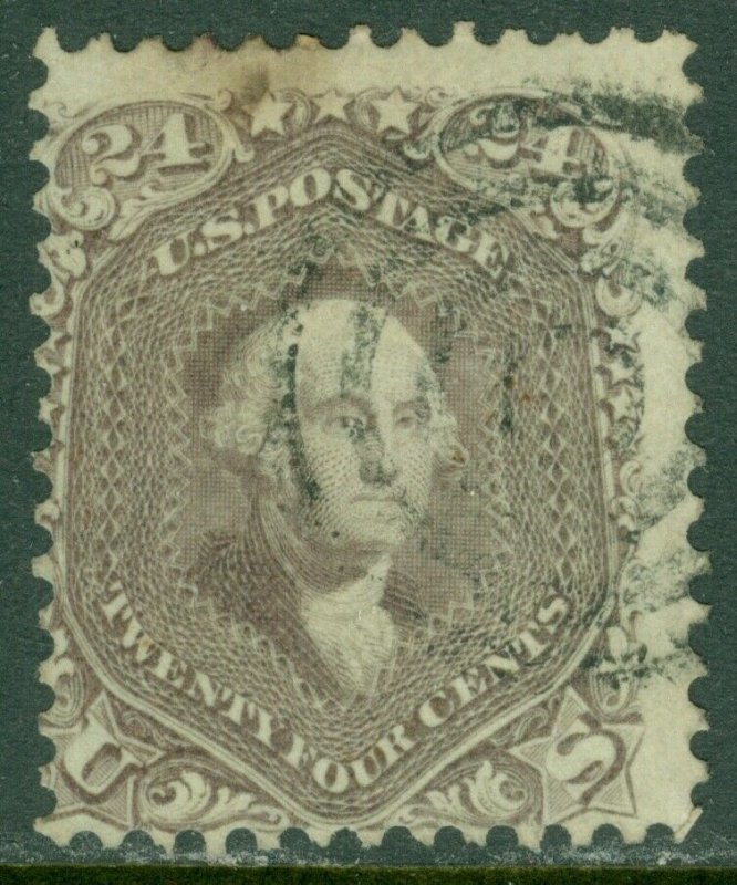 EDW1949SELL : USA 1862 Scott #70 Used. Bullseye cancel. Very Fresh. Catalog $300