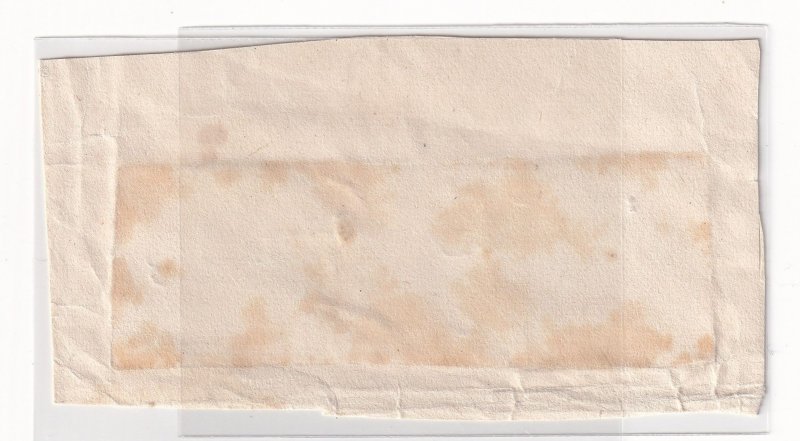 Osterreich (Austria) Fragment_1850_3 Kreuzer strip(x3)_ 22 Feb. + PO cancel