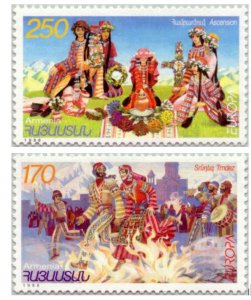 Armenia MNH** 1998 Mi 335-336 Scott 577-578 Europa - National Festivals Trndez