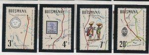 BOTSWANA Sc 88-91+91A NH issue of 1972 - MAPS