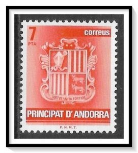 Andorra Spanish #136 Coat Of Arms MNH