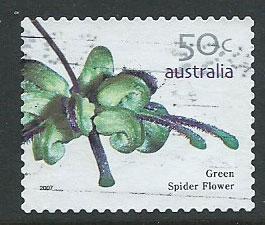 Australia SG 2764d Perf 13   Used  Green Spider Flower