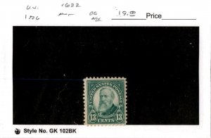 United States Postage Stamp, #622 Mint NH, 1926 Harrison (AC)