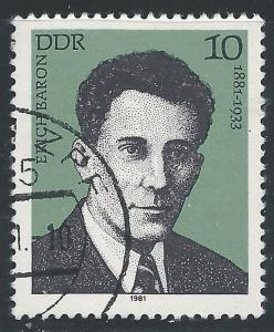 Germany DDR#2166 10pf Erich Baron