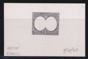 Bermuda, Scott 60P (SG 64P), Die Proof Before Striking of Frame