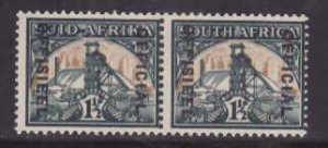 South Africa-Sc#O46- id8-unused og NH 1&1/2p Official-Gold Mine pair-1944-