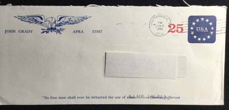 US Used #U611 Entire Envelope USA SCV $.25