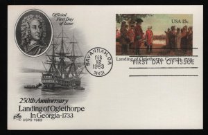 #UX98 13c Landing of Oglethorpe, Art Craft FDC **ANY 5=FREE SHIPPING**