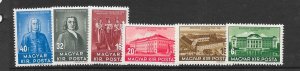 Hungary Sc 529-34 MLH SET of 1938