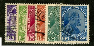 1917 Lichtenstein Sc #4-9 used cv.$12 ( 1854 WX )