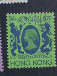 ​HONG KONG-1982- SC#388-403 QUEEN ELIZABETH II POSTAGE STAMPS SET USED VF