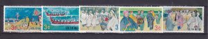 Japan Ryukyus 1969 1970 Folk  I, II, III, IV, V Mi214,215,216,221,222 Stamp  MNH