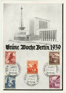 GERMANY Green Week Grüne Woche BERLIN 1939 Semi Postal Stamps Deutsches Reich