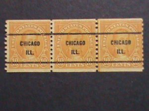 ​UNITED STATES 1923 SC#603  99 YEARS OLD STAMP-MONROE-PRECANCEL BLOCK VF