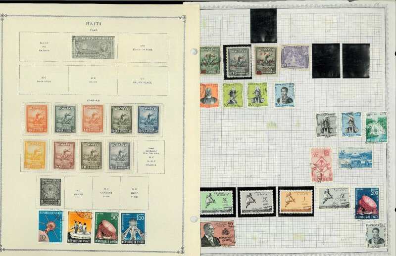 Haiti 1941-1977 M & U Hinged & in Mounts on a Mix of Remaindered Pages