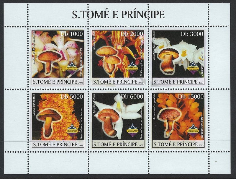 Saint Thomas Scott 1493 MNH! Mushrooms Orchids!