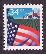 3469 Flag over Farm mint single