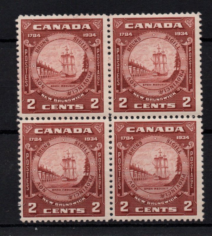 Canada 1934 2c New Brunswick block x 4 MNH & LHM SG334 WS22393