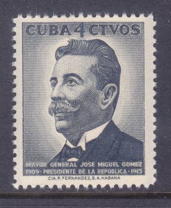 Cuba 594 MNH 1958 Major General José Miguel Gomez President of Cuba Issue