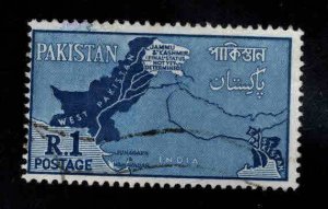 Pakistan Scott 111 Used Map stamp