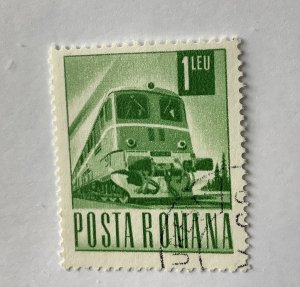 Romania 1967  Scott 1975 CTO - 1l, transports & communications,  Locomotive