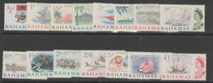 BAHAMAS SG247/61 1965 DEFINITIVE SET MNH