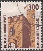 Germany 1536 (used) 300pf Hambach Castle (1988)